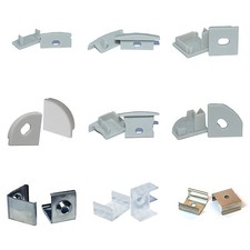 Montageclips + Endkappen für